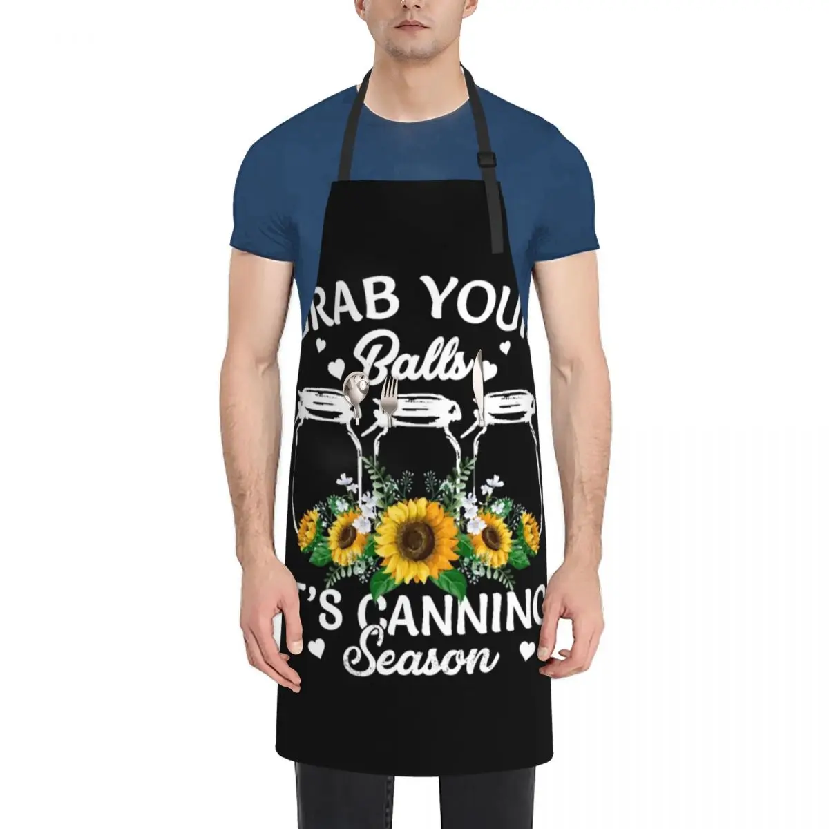 

Grab Your Balls Its Canning Season Canning Sunflower Apron Kids Kitchen Supplies Idea Goods kindergarten teacher Apron