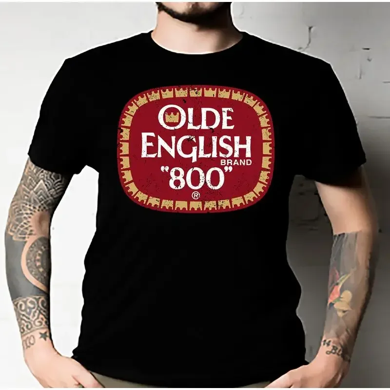 Olde English Malt Liquor 800 Black T Shirt Old All Size