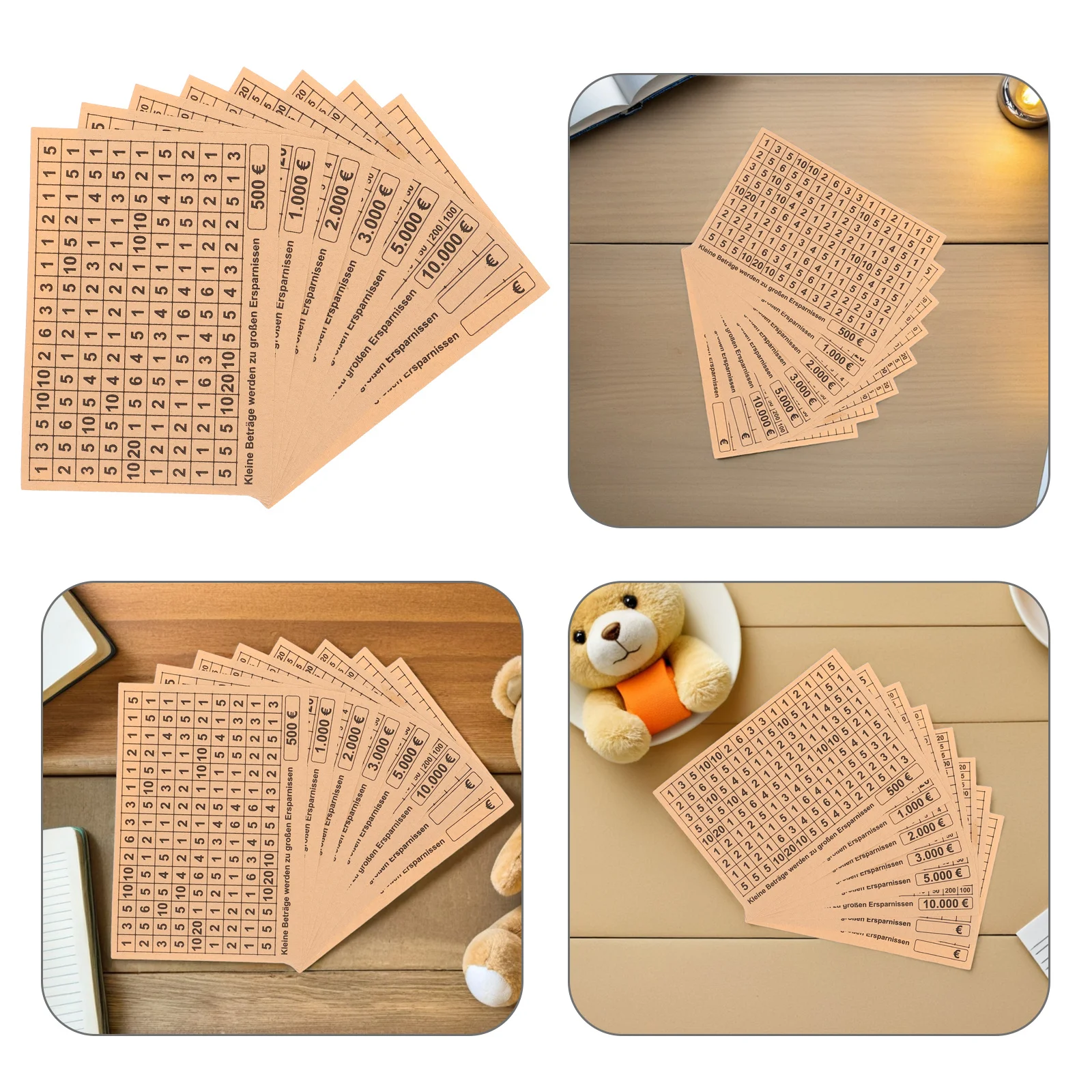 

2 set 2 Sets Diy Piggy Bank Stickers Money Saving Challenge Labels Savings Track Charts For Kids Adults Budget Tool