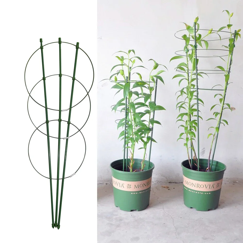 45cm/60cm Climbing Vine Rack Plant Support Frame Bracket - Plastic Coated Steel Trellis - 1Pc