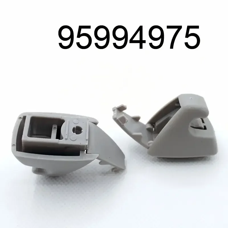 2 Stück Auto-Sonnenblenden-Clips, Halterung für den Innenraum, Haken für Cruze Sonic Spark 95994975, graue Sonnenschutz-Halterungsclips für die Vorderseite – Detail 4