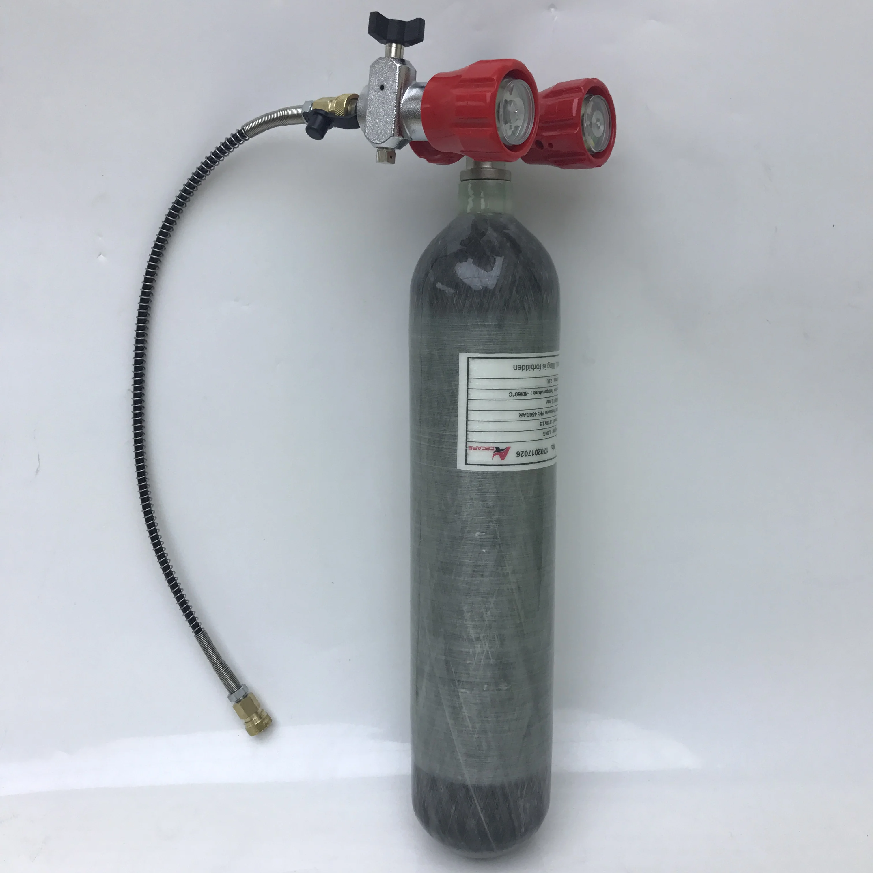 Acecare 2l Ce 300bar Koolstofvezel Cilinder 4500psi Hpa Duiktankklep En Archiefstation Scba Brandbestrijding Usa Direct