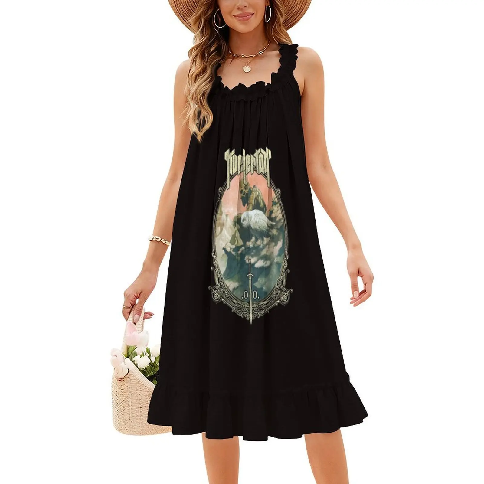 فستان قصير كلاسيكي من Music Kvelertak 2 على طراز Preppy للنساء على شكل حرف a فضفاض مناسب فستان يوم غير رسمي للمغني الأمريكي وموسيقى البوب