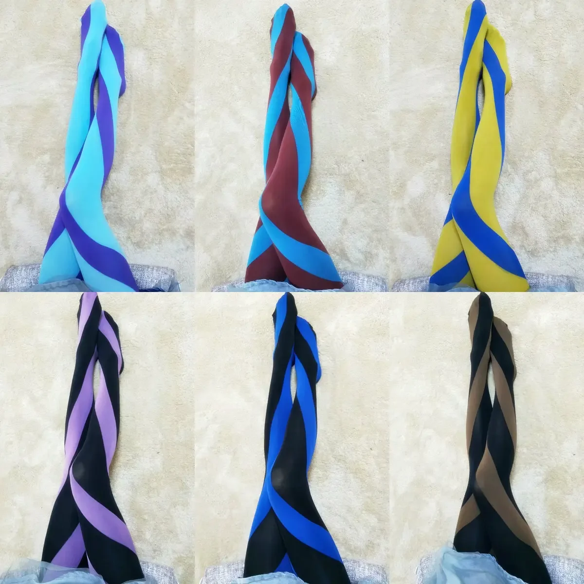 Trend Stitching Striped Silk Stockings Candy Velvet Panties Elastic Lengthening Leggings Designer Tights Fashion New Socks