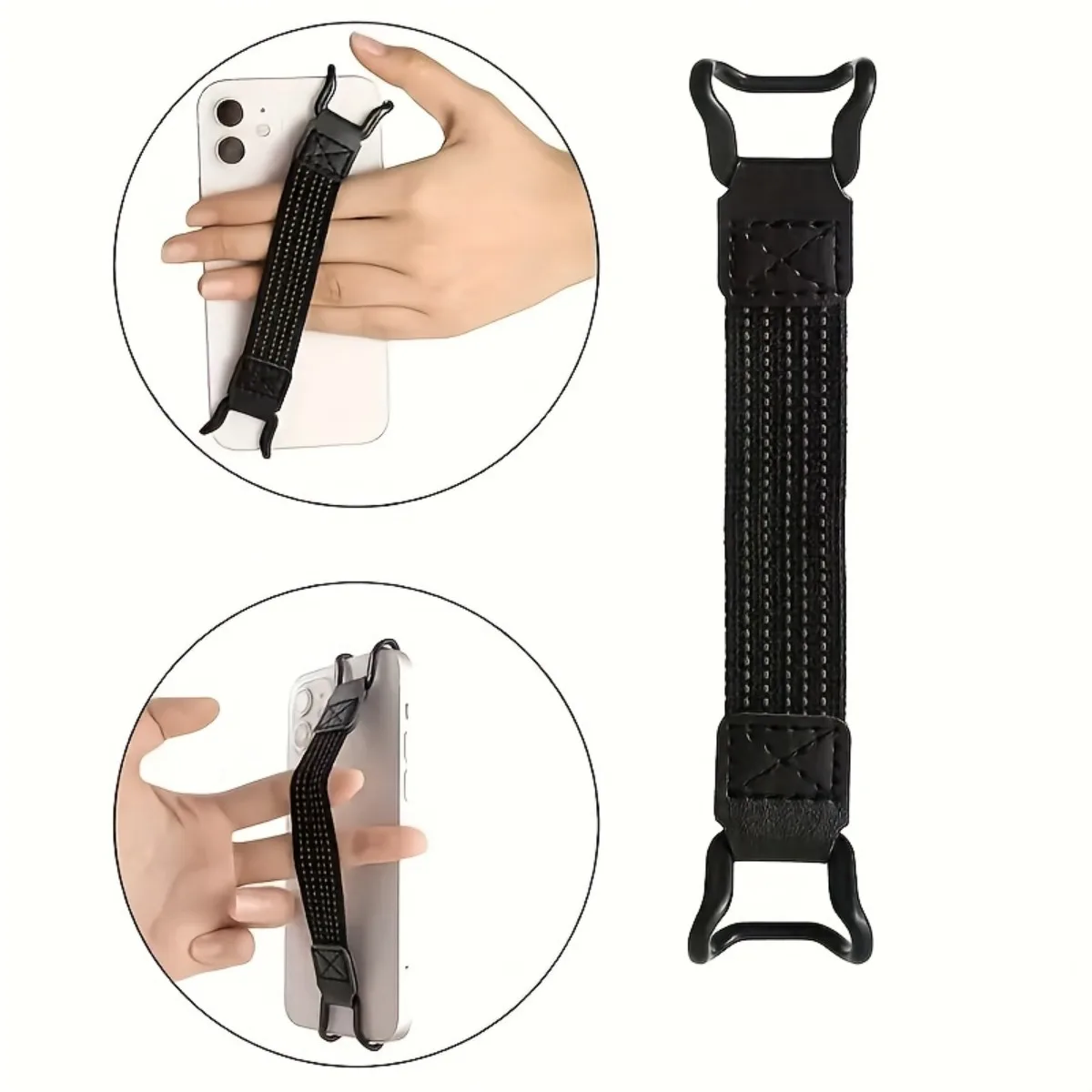 

1/2 Pack Adjustable Strap Phone Holder, One-Handed Anti-Slip Anti-Drop Handheld Phone Mount