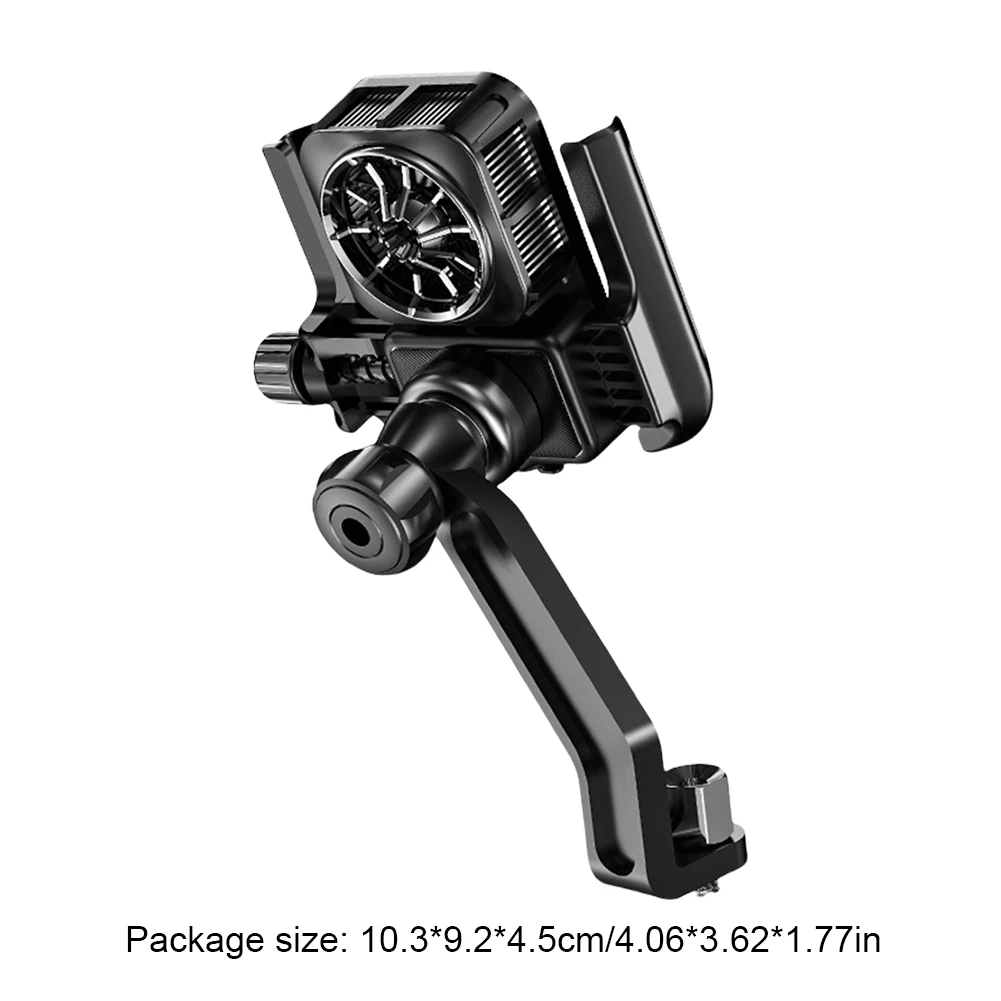 Cooling Motorcycle Phone Mount Anti-Vibration Bike Phone Holder Motorcycle Cellphone Holder for Bicycle Scooter
