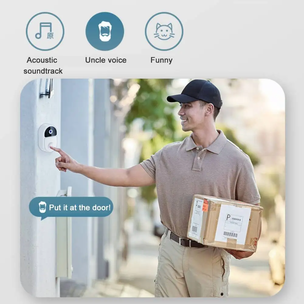 Tuya Smart Home WiFi Wireless HD IR Night Vision Video Doorbell V9 Phone DoorBell Battery Powered Security Protection