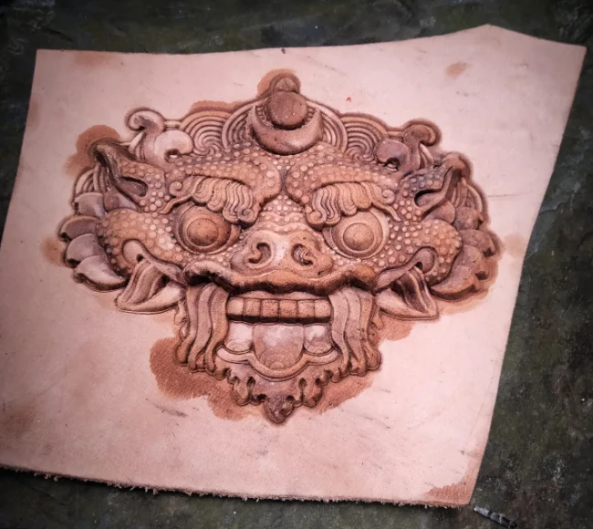 Hand-work Metal three-dimensional Leather shaping mold-3D Chinese God beast mold Metal Leather Stereotyping Stereoscopic Kitten