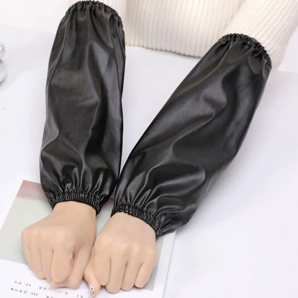

3 Pairs Oversleeves Oil Proof PVC Work Men Sleeves Kitchen Cleaning Gardening Work Arms Cover Cooking Household
