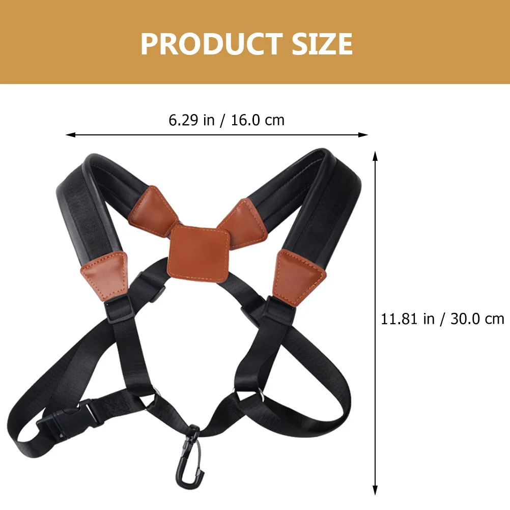 

Saxophone Shoulder Belt Advanced Stainless Steel Plastic Linen Materials Exquisite Craftsmanship Pressure Relief