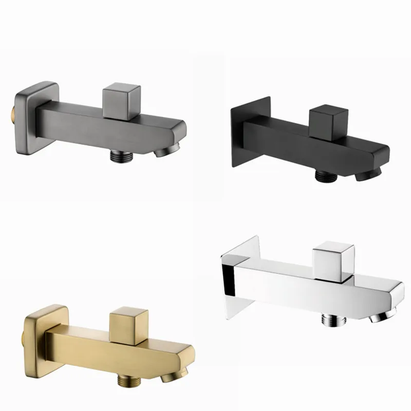 Bathroom Faucet Solid Brass Chrome  or black or brushed gold Finished In Wall Shower Set Spout pull lift Switche SA010