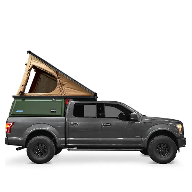 Roof Top Tent Hard Shell Aluminum Lightweight Pop-top Truck Camper Ute Canopy With Roof Top Tent