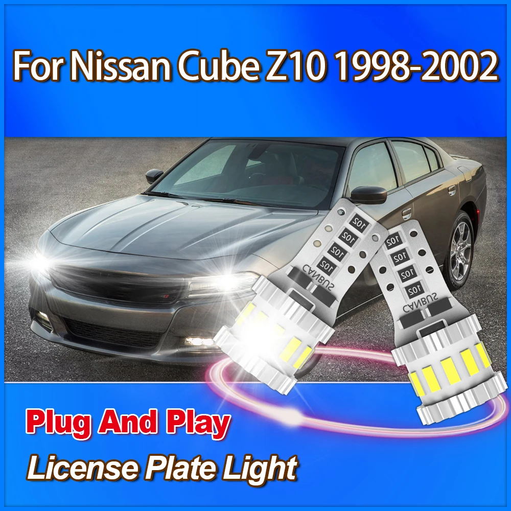 

High Quality 12V W5W T10 License Plate Light 3400LM Dynamic Led Arrows Lamp to the Car 6000K CSP For Nissan Cube Z10 1998-2002