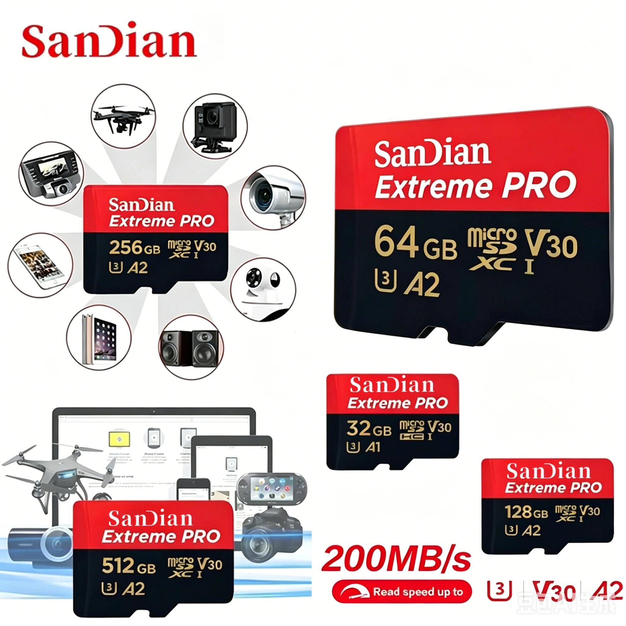High-Speed Storge SD Card Original Micro TF Cards Class 10 Fast Transfer Memory Card for Phones/Digital Camera/MP3 Player