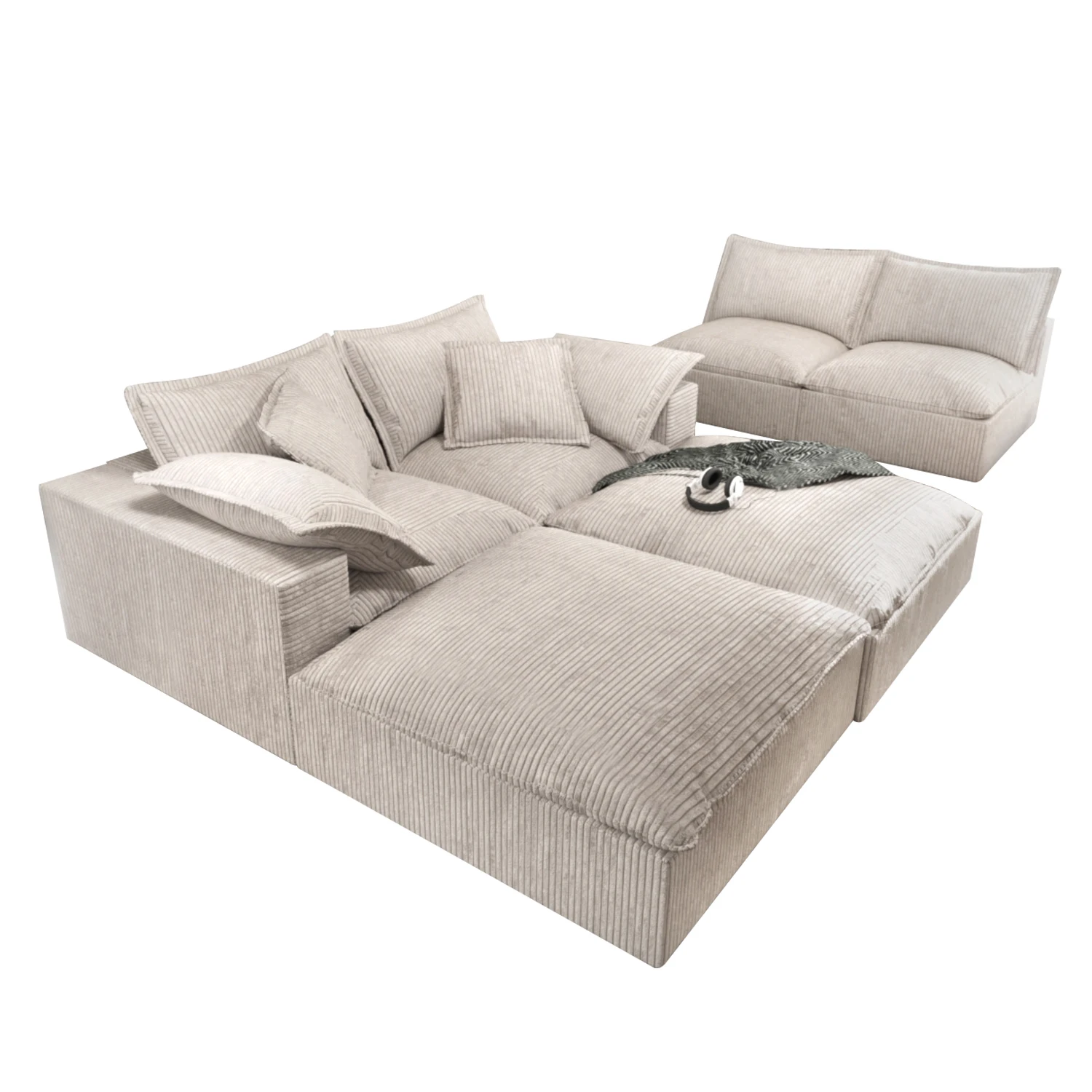 

Full compression custom combination modular sofa salon White combination sofa living room I/L shaped sofa bed