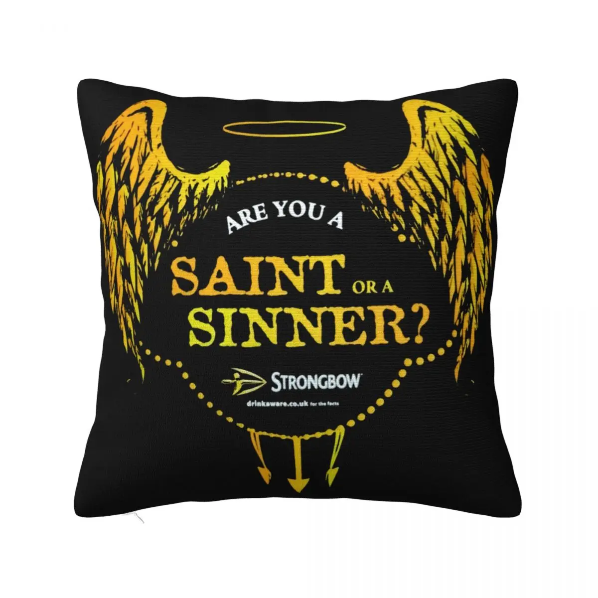 Saint Or Sinner Strongbow Cider Oversized Official Top Quality Print New Arrival Retro Music Pillow Case