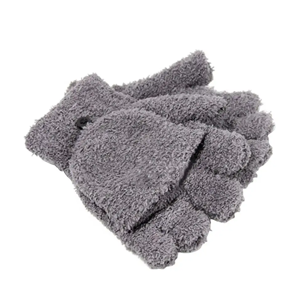 

Flip Cover Gloves Winter Mittens Half Finger Stylish Short Women Student Texting Computer Christmas Gift Warm Soft Premium