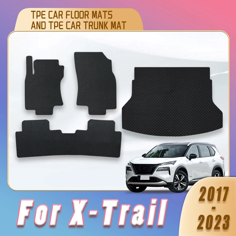 

TPE Car Floor Mats Trunk Carpets For Nissan X-Trail Xtrail 2017 2018 2019 2020 2021 2022 2023 Interior Accessories Rugs Products