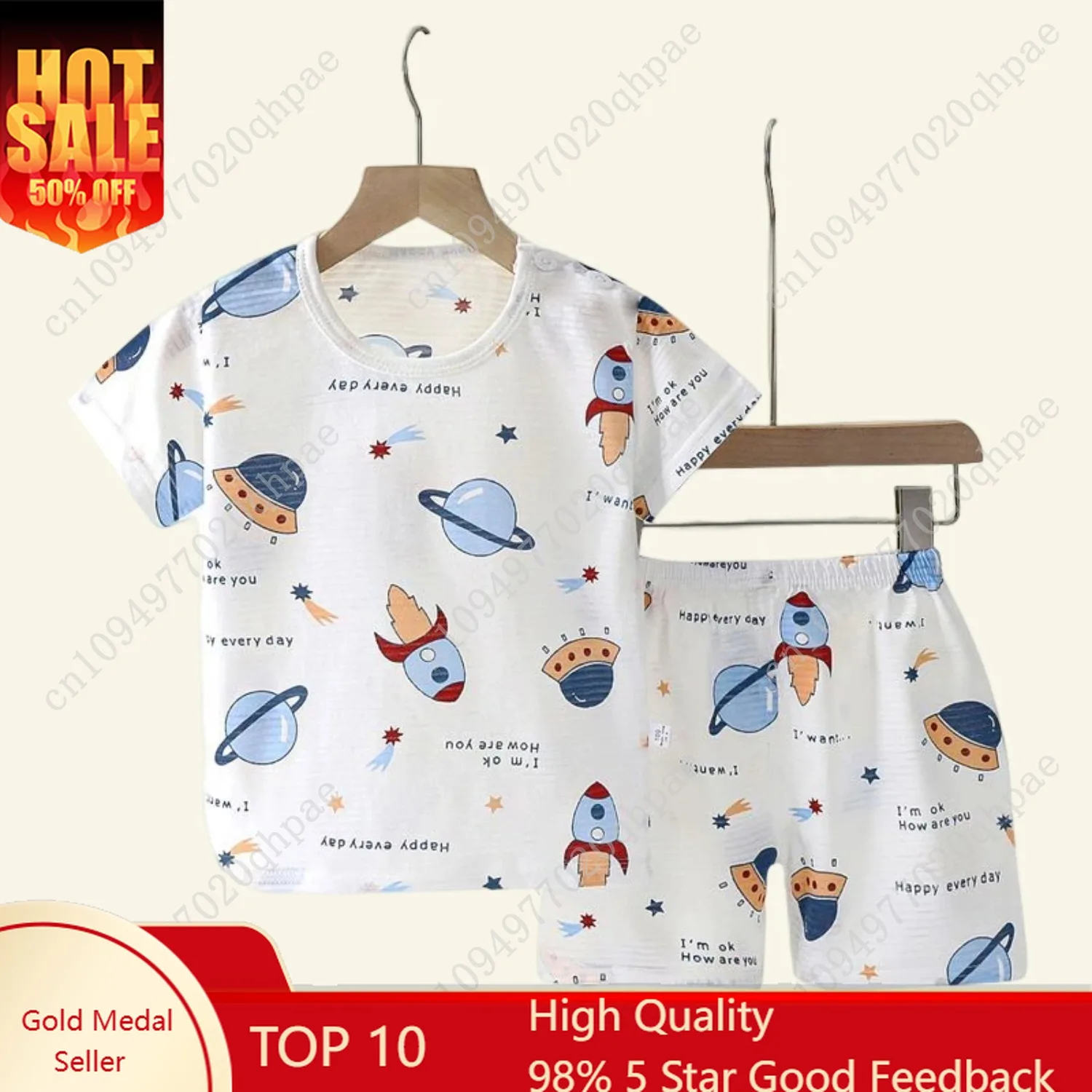 

Popular in SummCottonSafe Baby Children Clothes Set Cute Cartoon Short Sleeve Home Pajama Set Sleepwear Soft Breathable