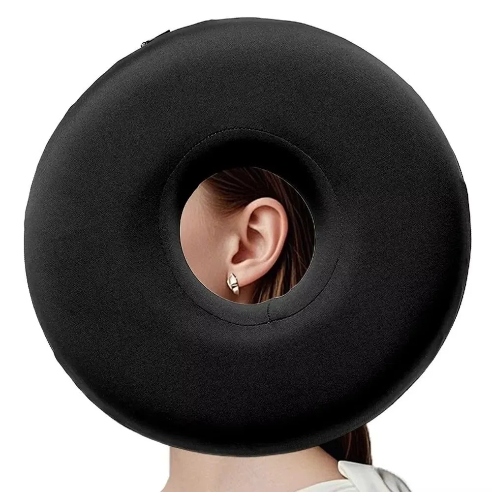 Portable Foam Ear Piercing Pillow Hollow Design Comfortable Ear Guard Pillow Slow Rebound Washable Side Sleeper Pillow
