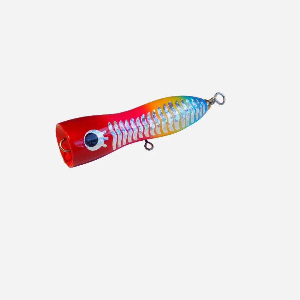 Popper de madera para pesca – Señuelo de superficie 10 cm - imagen 2