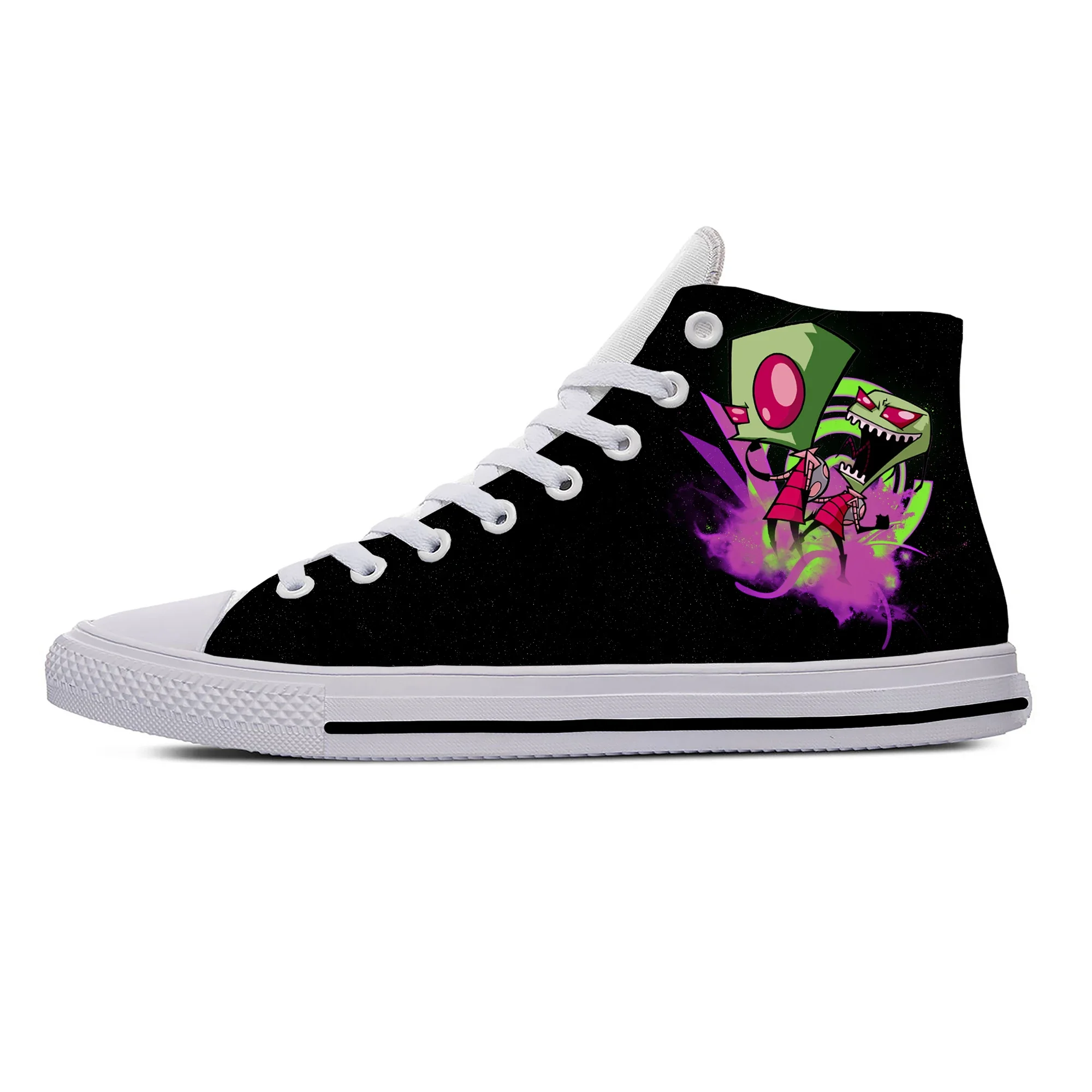 

Hot Zim Anime Manga Cartoon Funny Fashion Invader Casual Cloth Shoes High Top Lightweight Breathable 3D Print Men Women Sneakers