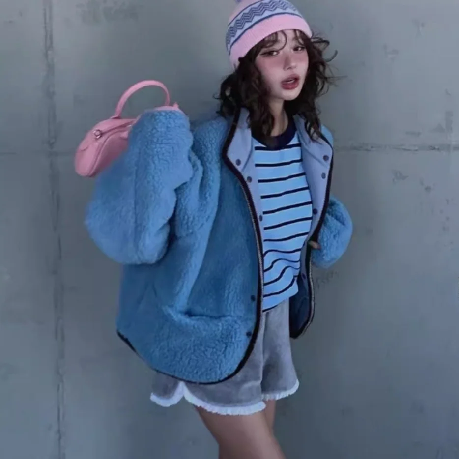 

Женская хлопковая куртка, зимняя теплая милая меховая верхняя одежда, свободная одежда, модная длинная све, обычная длина