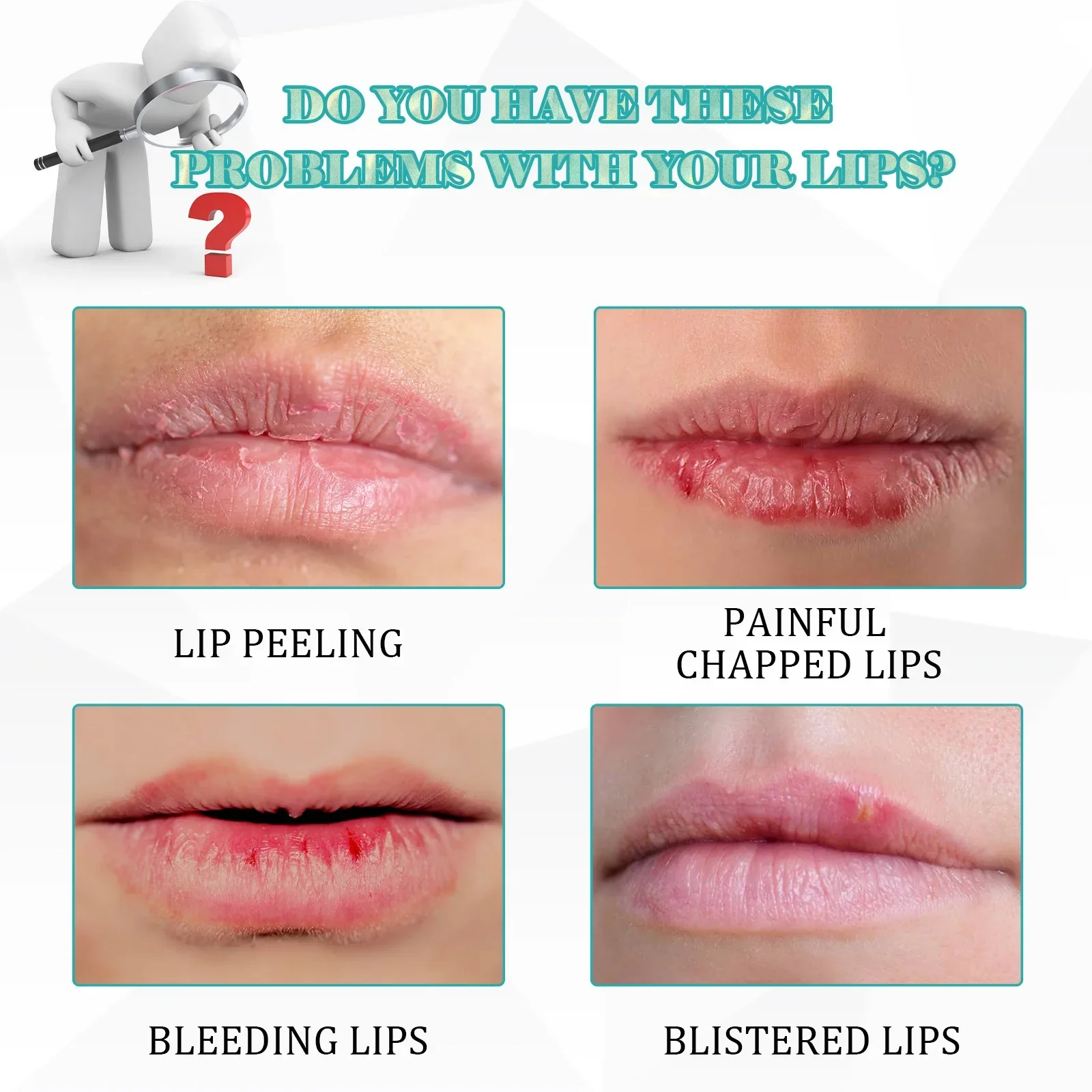 Zuid-Maan Lip Repareren Crème Lippenbalsem Vochtaanvulling Anti-Peeling Droge Scheur Exfoliërende Fade Lippen Lijnen Lipgloss Set