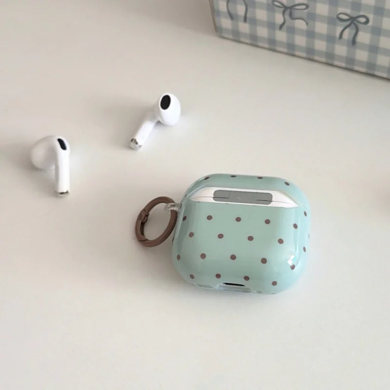 

Suitable for Appleairpods2/3Solid Color Polka Dot Earphone CasePRO2Comprehensive PersonalizedPRO3Cute Anti-Brush