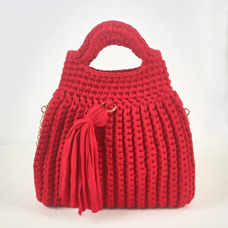 

Women summer fashion hand- made knitting bags，Dopamine color system,Fringed lace,many color for girls