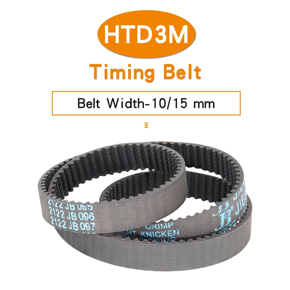 Toothed Belt HTD3M-918/939/945/960/966/1002/1026/1038/1062/1068 Rubber Timing Belt Width 10/15mm For 3M Aluminium Timing Pulley