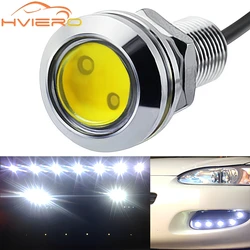 1X 18mm Auto DRL 12V Led Eagle Eye Silver Shell DayTime Running Light Turn Signal Backup Parking Lamp Trunk Fog Bulb Waterproof
