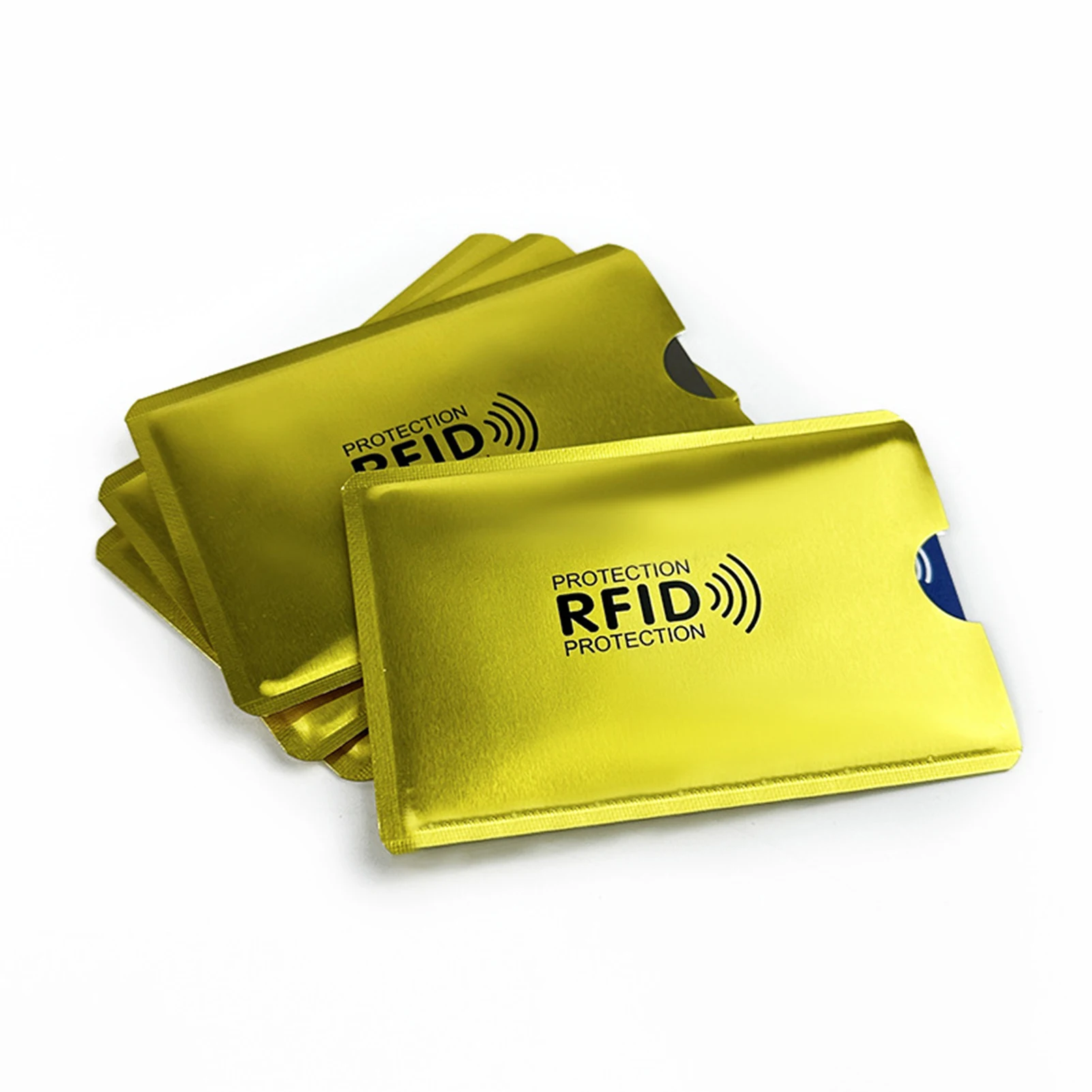 Laser Silvery RFID Blocking Sleeves Multi-color Credit Card Protector for Credit Debit and ID Cards