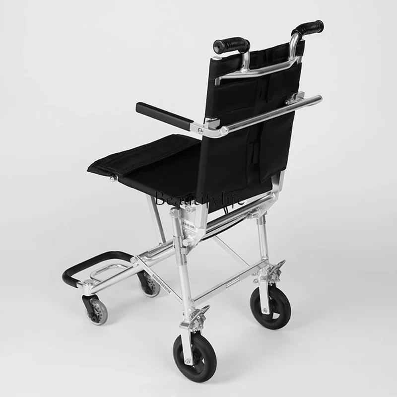 4Trolley Lightweight Folding Aluminum Alloy Travel Wheel Boarding Aircraft Ultra Light Portable