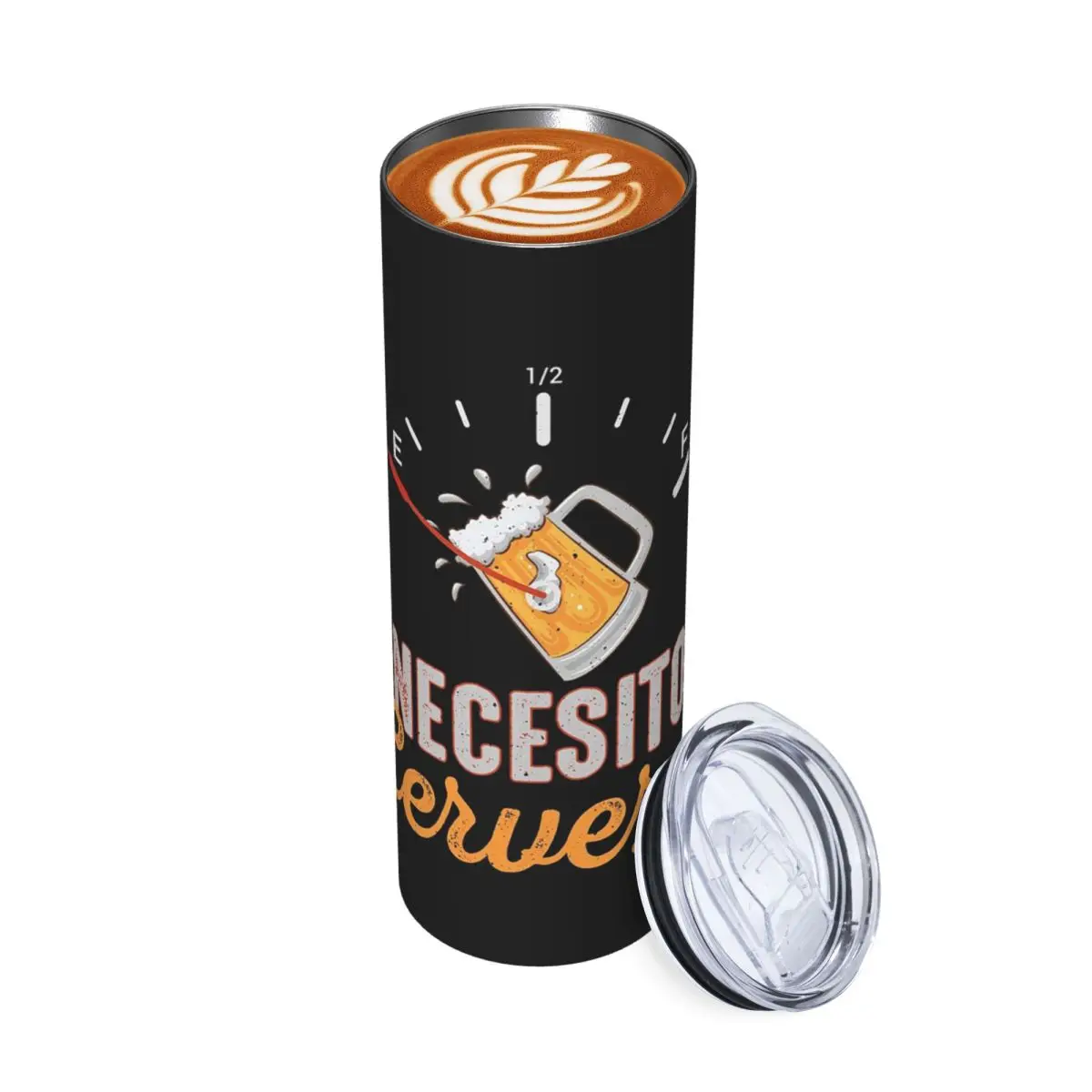 Necesito Cerveza Mexican Beer Funny Stainless Steel Tumbler Vacuum Insulated Mug Thermal Cold Bottle Straw With Lid 20oz