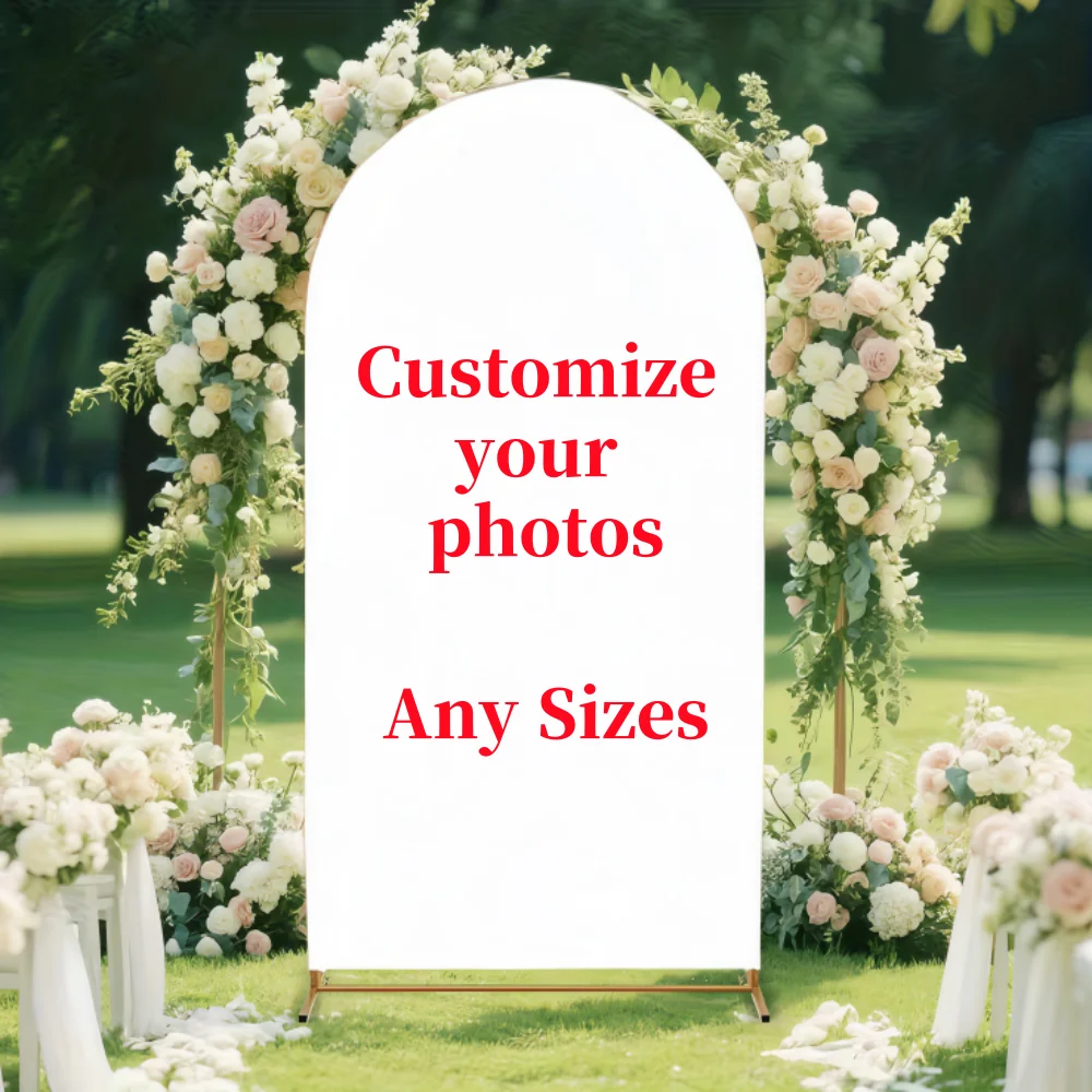 

Customizable Arched Background Cloth Cover, Can Upload Your Favorite Pictures, Can Be Used for Birthdays, Weddings, and More