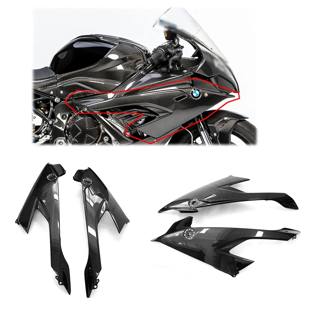 

3K 3*3 Carbon Fiber Guaranteed Quality Motorcycle Accessories Side Fairings Cowls Spare Parts For BMW S1000RR 2019+
