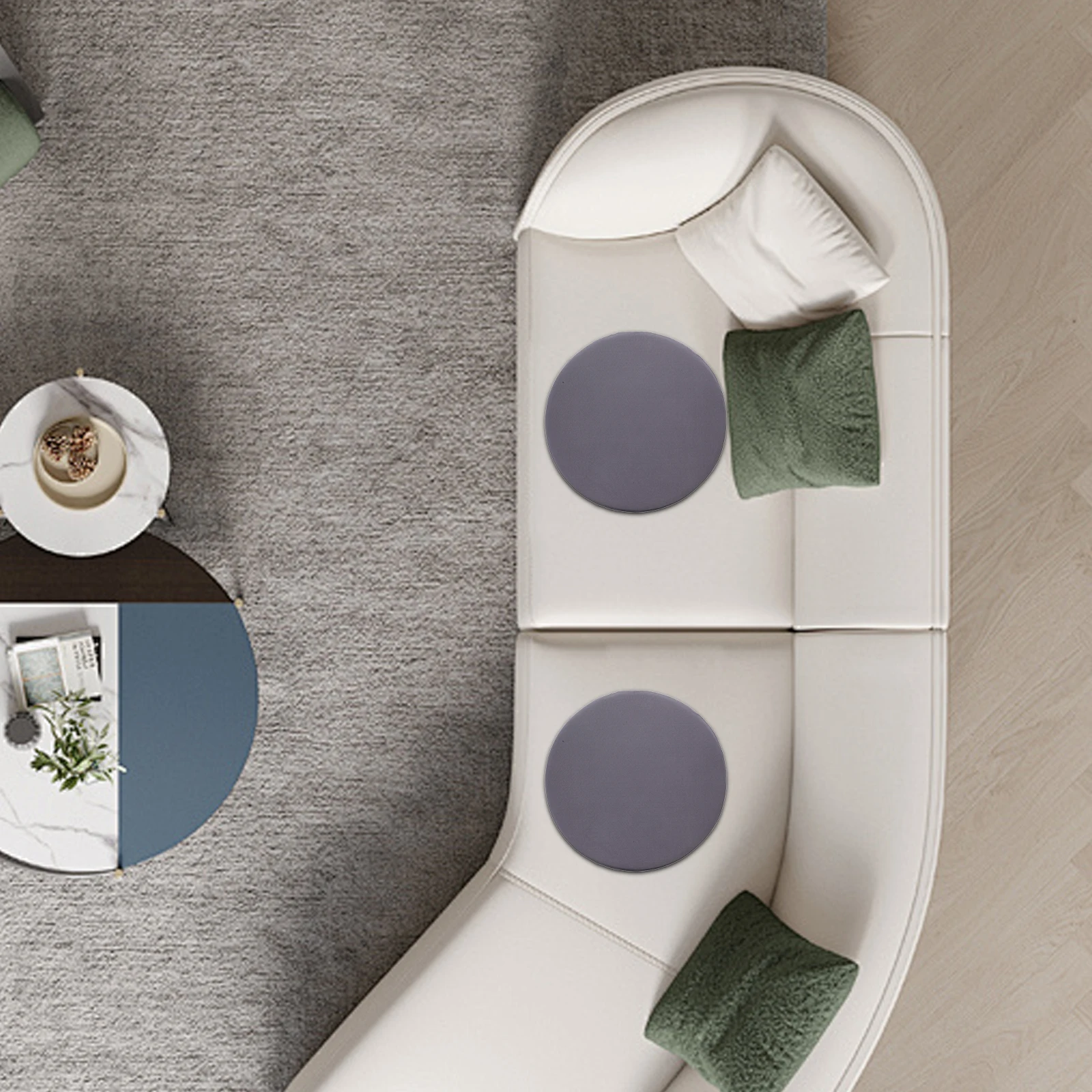 

Round Seat Cushions Highdensity Memory Foam Grey Polyester Circular Chair Pad Stool Cushion Longlasting Comfort