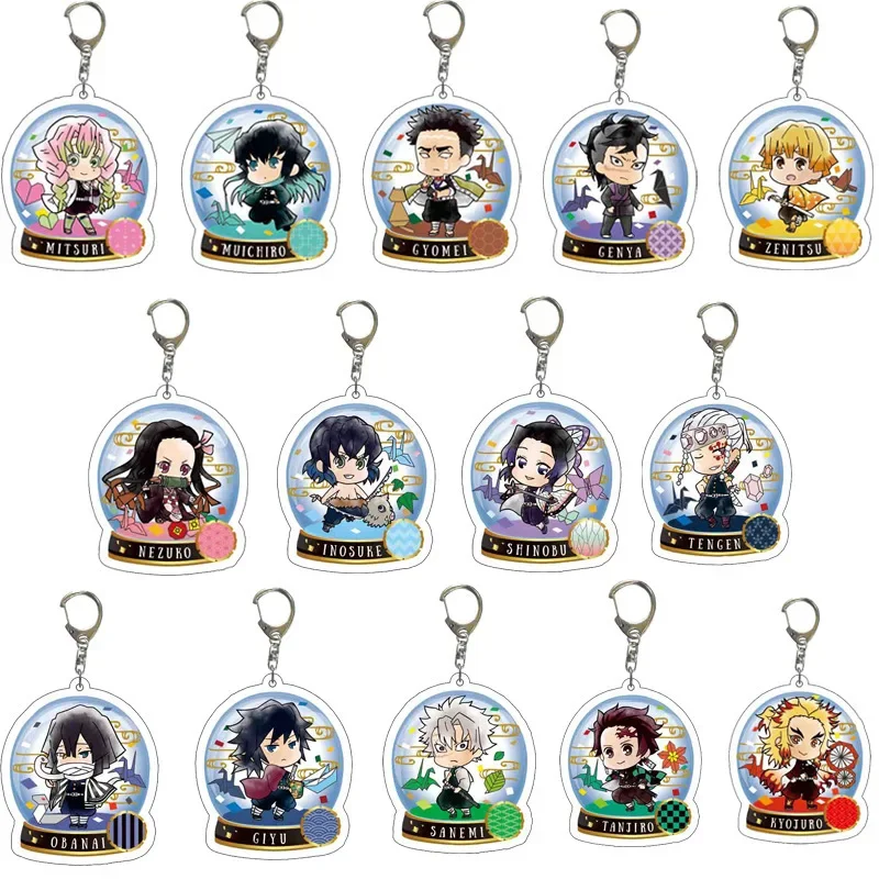 

Anime Demon Slayer Keychain Tokitou Muichirou Kanroji Mitsuri Rengoku Kyoujurou Iguro Obanai Acrylic Key Chain Backpack Pendant