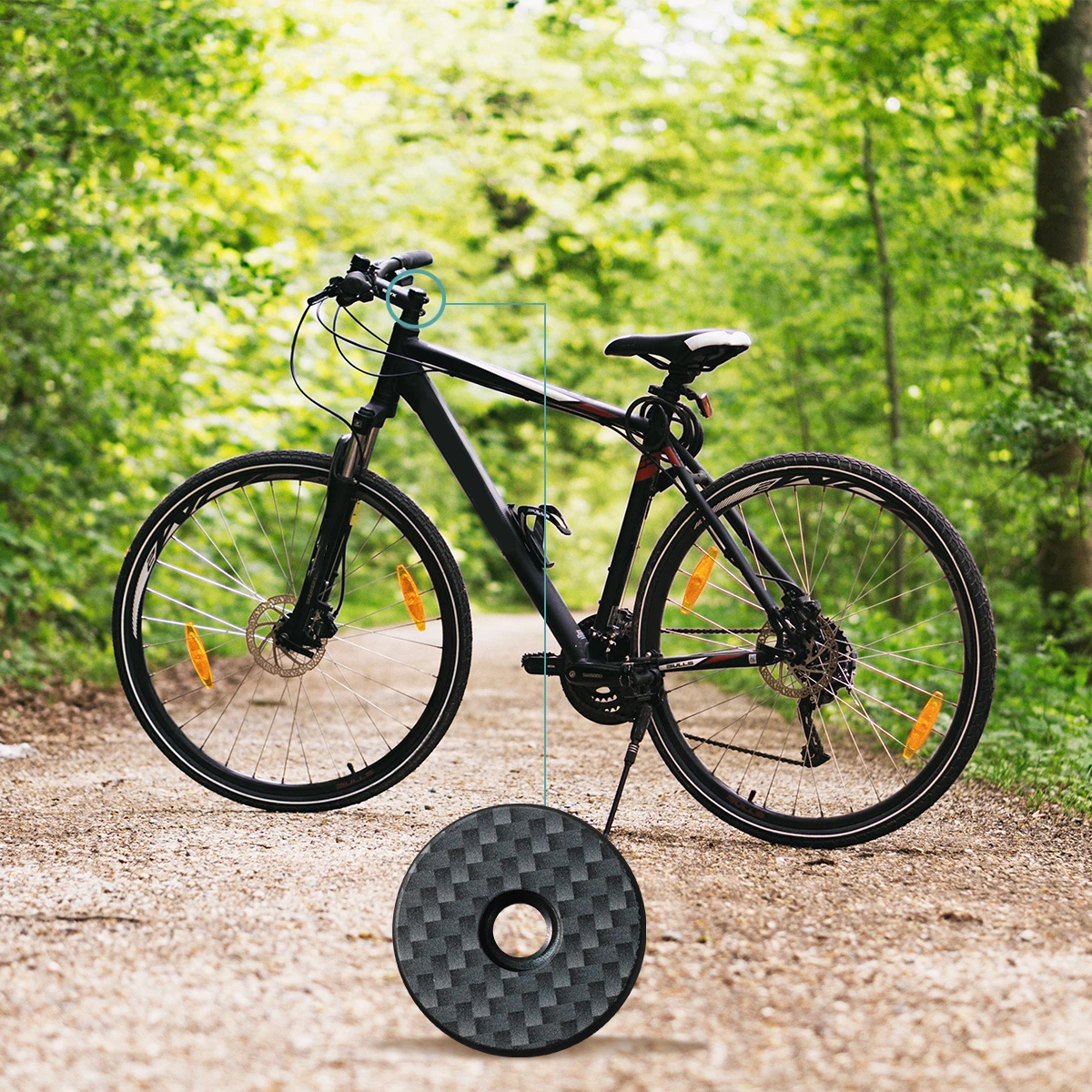 

1pc Aluminum Alloy Headset Cap For Bicycle Front Fork Bowl Cover High Strength Lightweight Smooth Finish Bike Headset Hat