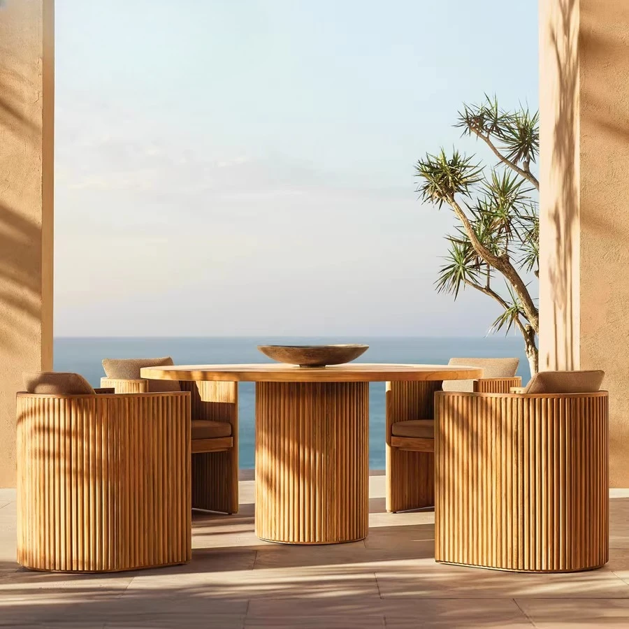 

Уличные столы и стулья Уличный дождезащитный отель B & B Сад на открытом воздухе Мебель для солнечной комнаты