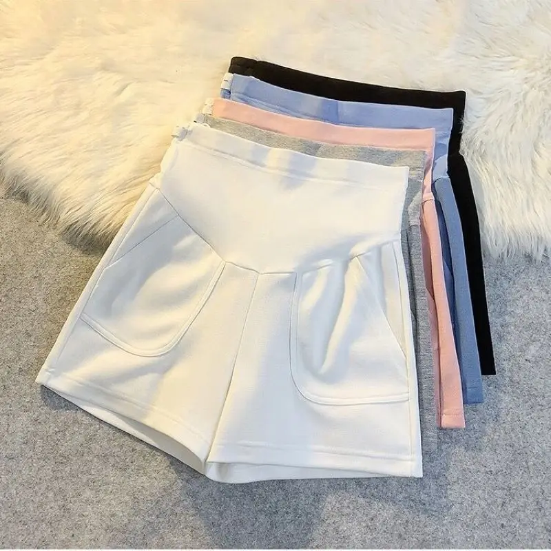 3 Colors Summer Outdoor High Waist Loose Shorts for Pregnant Women Plus Size Pregnancy Sport Pants Casual Ladies Trousers