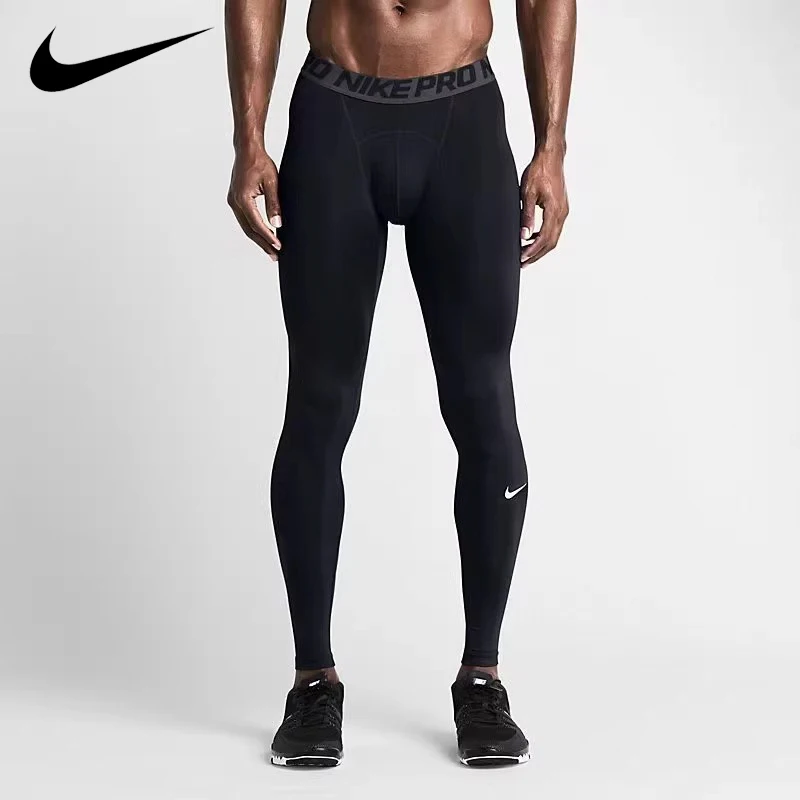 

Original Nike Pro Leggings Men's Basketball Running Fitness Track and Field Training Sports Elastic Quick Drying 703098-010