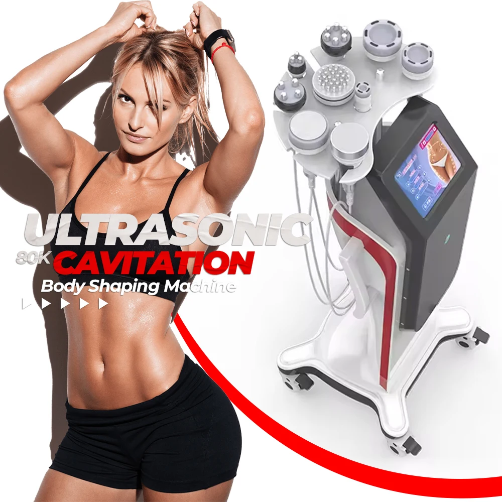 80K Cavitation Ultrasonic Vacuum RF Body Shaping Machine Physiotherapy Non-Invasive Fat Burning Cellulite Reduction Equipment