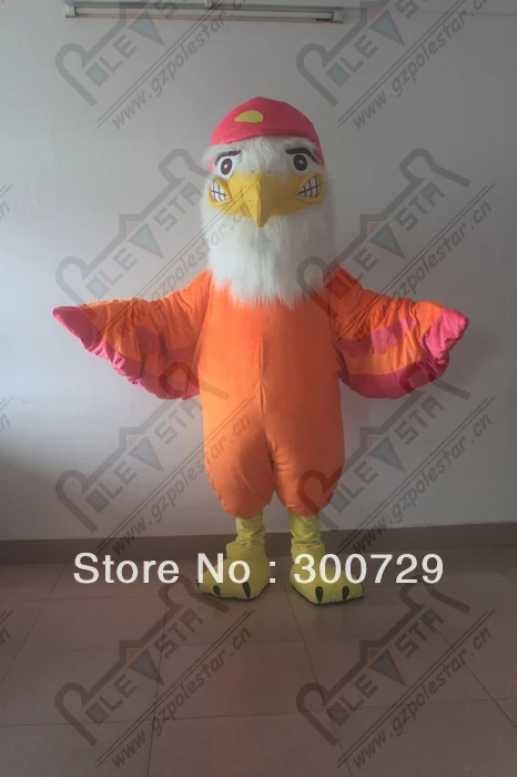 ใหม่ผู้ใหญ่ตัวอักษร Orange Eagle ชุดมาสคอตฮาโลวีนชุดวันคริสต์มาส Full Body Props เครื่องแต่งกายชุดมาสคอต