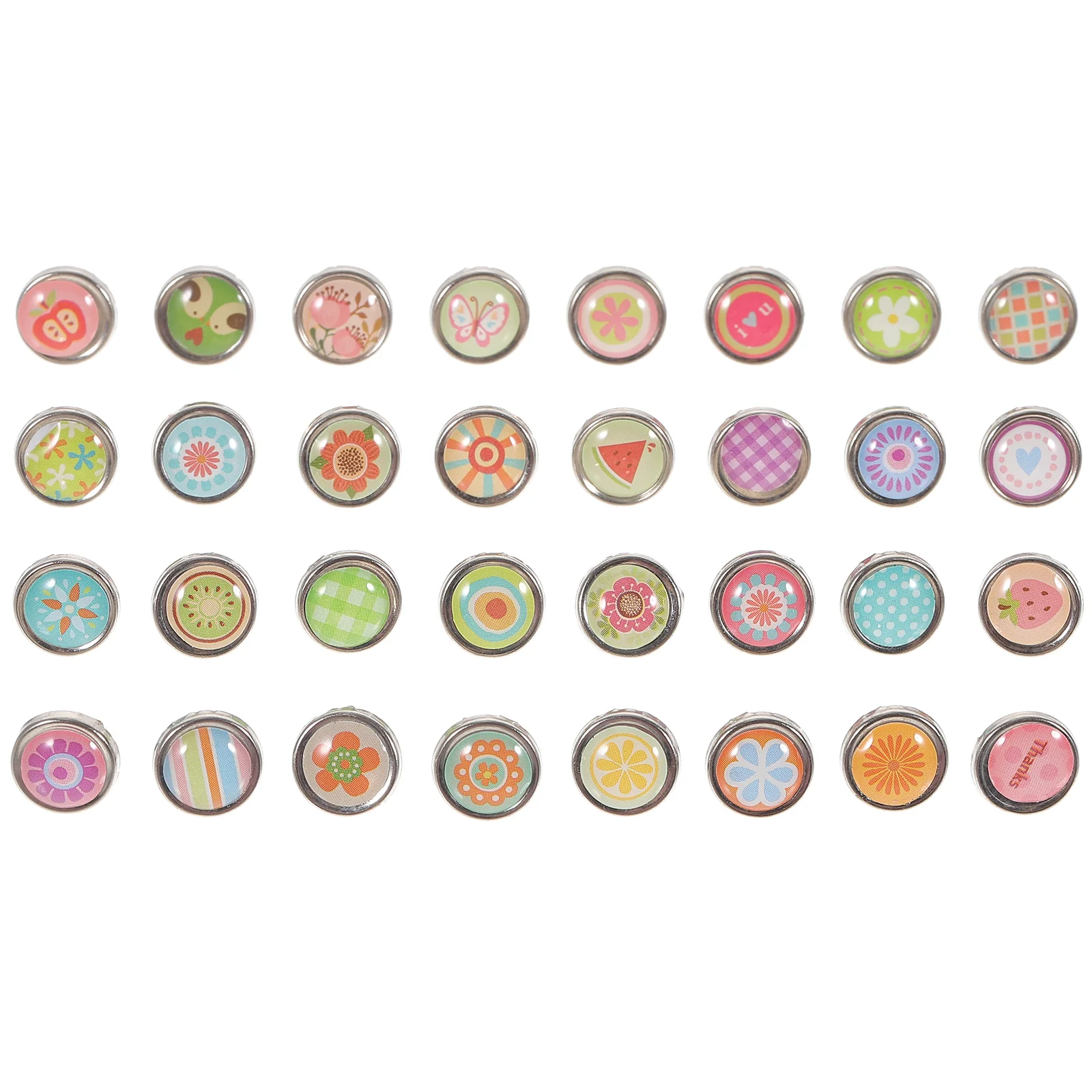 

100 Pcs Brads Cut Plug Beads Scrapbooking Metal Animal Paper Fasteners Mini Round