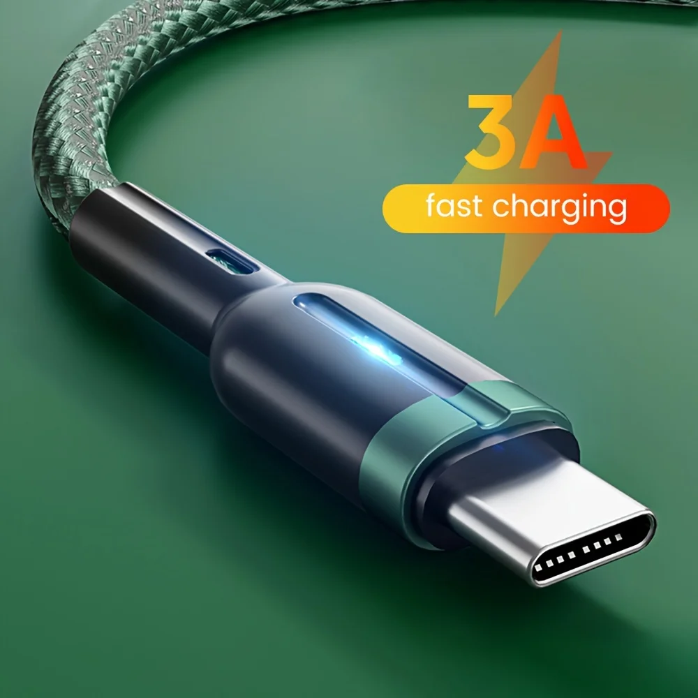 Intelligent Cable Power-off Chargng Cable With Breathing Light Fast Charging Data Fo Android Mobile Phone Cable Adapter