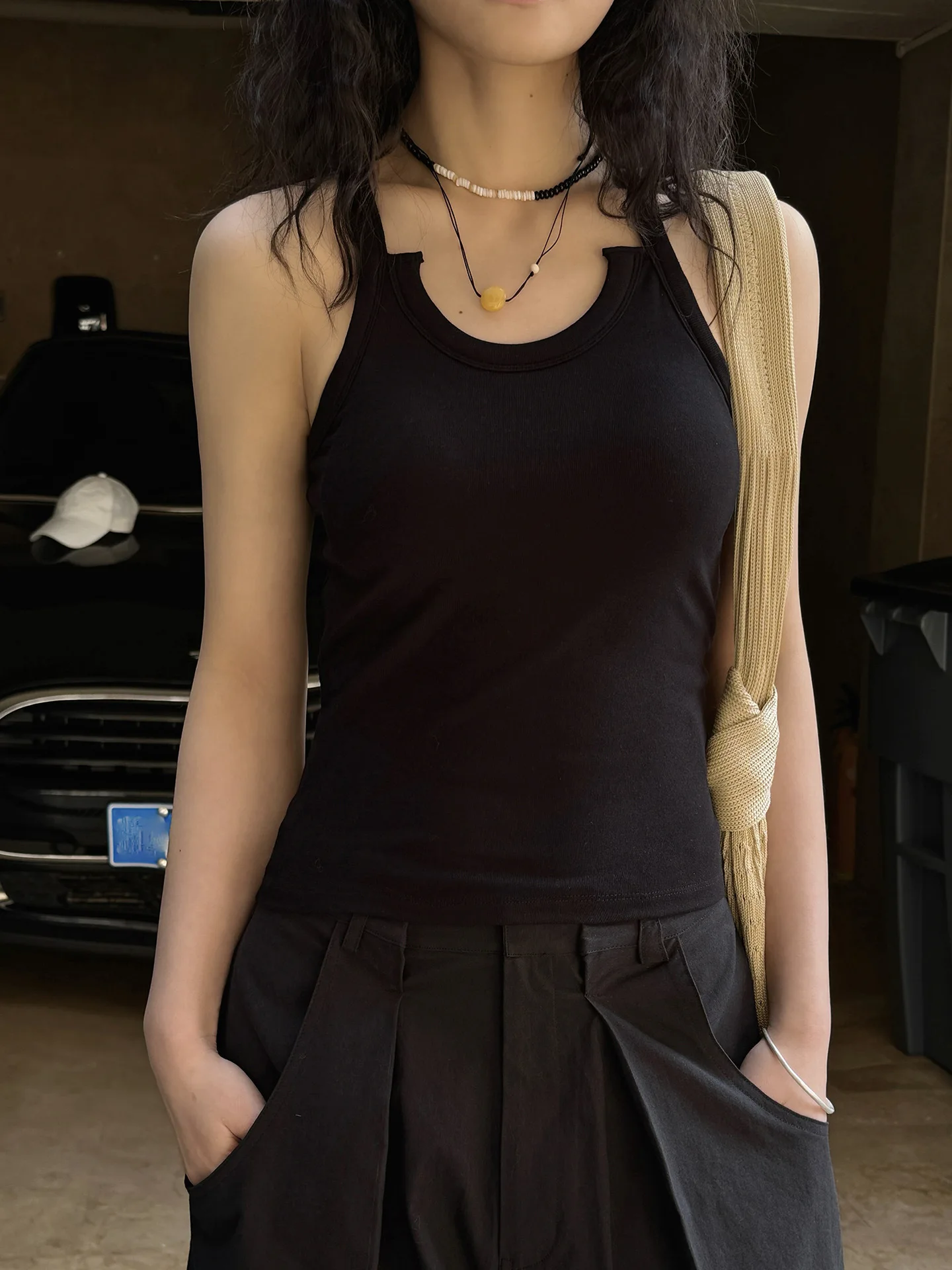 Gilet slim fit casual tinta unita da donna estivo