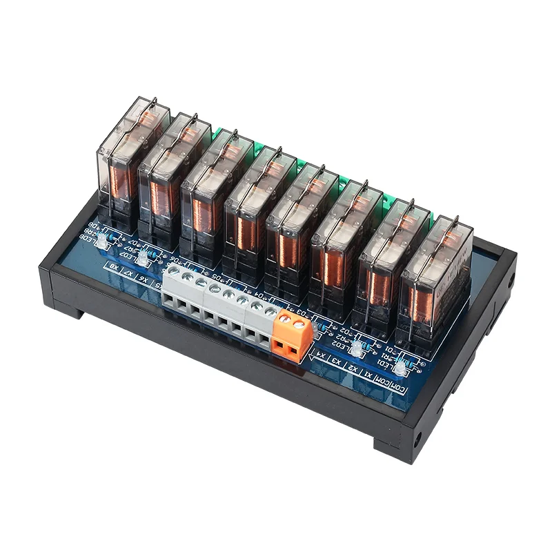8 Channel  Hongfa Single Open Relays DC24V 16A Electromagnetic Relay Module for Contactor