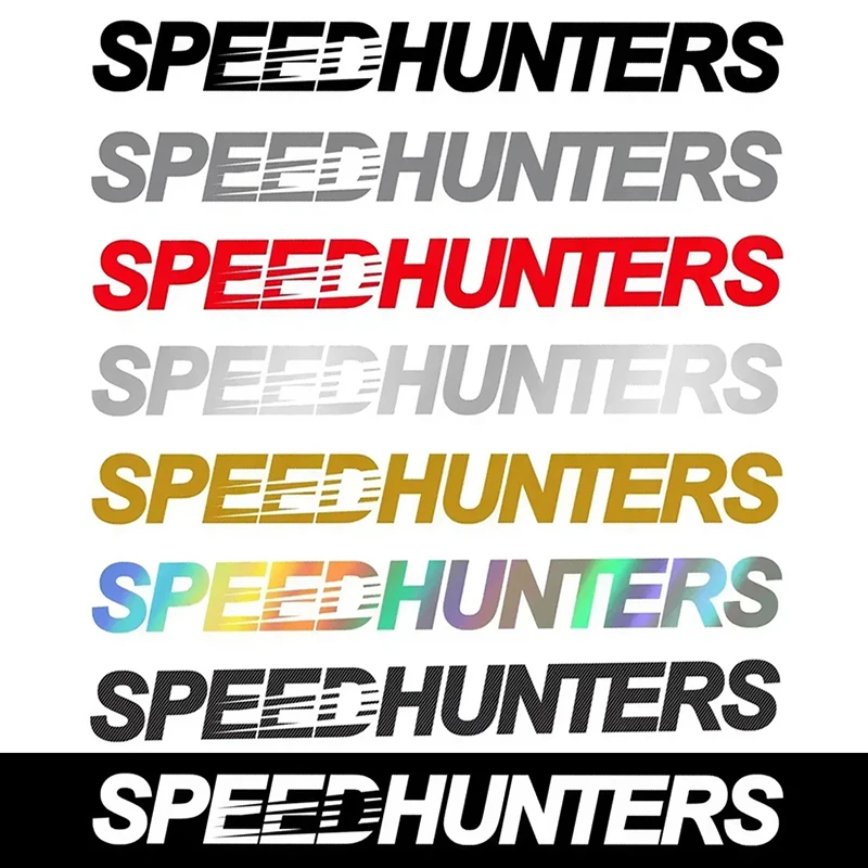 100x10cm Personalized Letter Speed Hunters Reflective Vinyl Car Body Sticker Decal Car Windshield Window Rear Decal